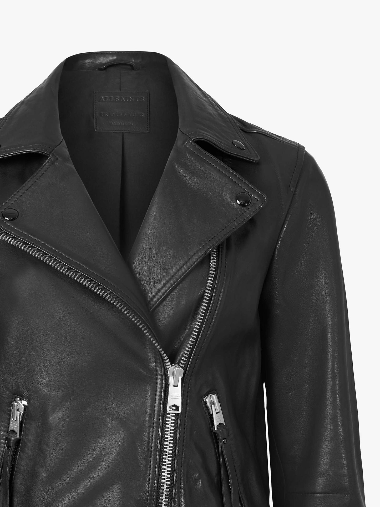 Womens Black Leather Biker Jacket