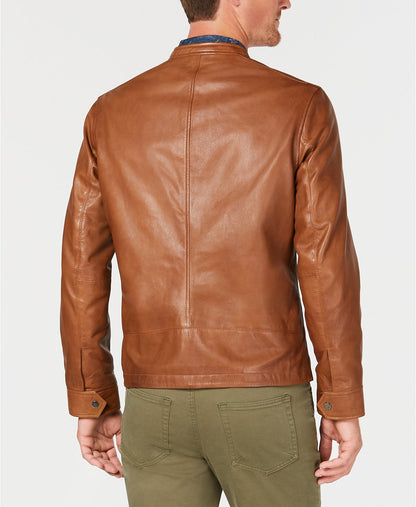 Stylish Real Leather Biker Jacket for Men