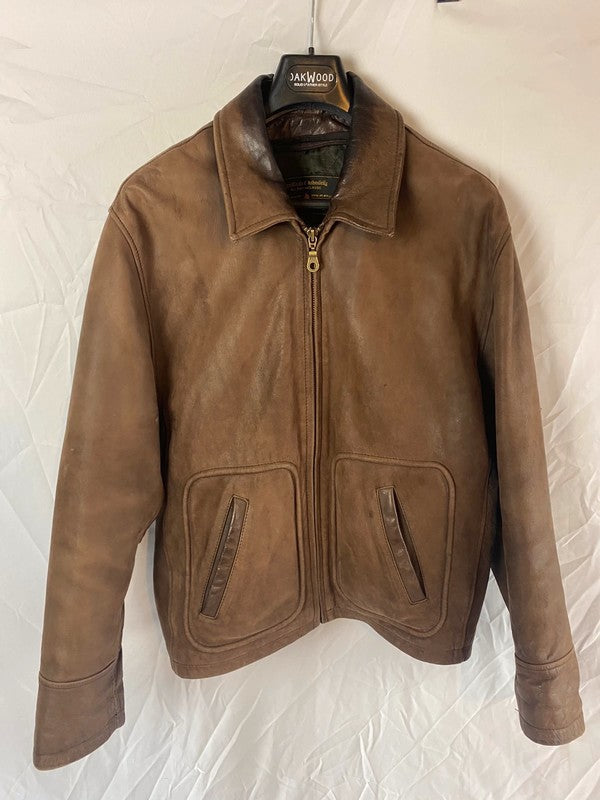 Men Real Leather Brown Jacket