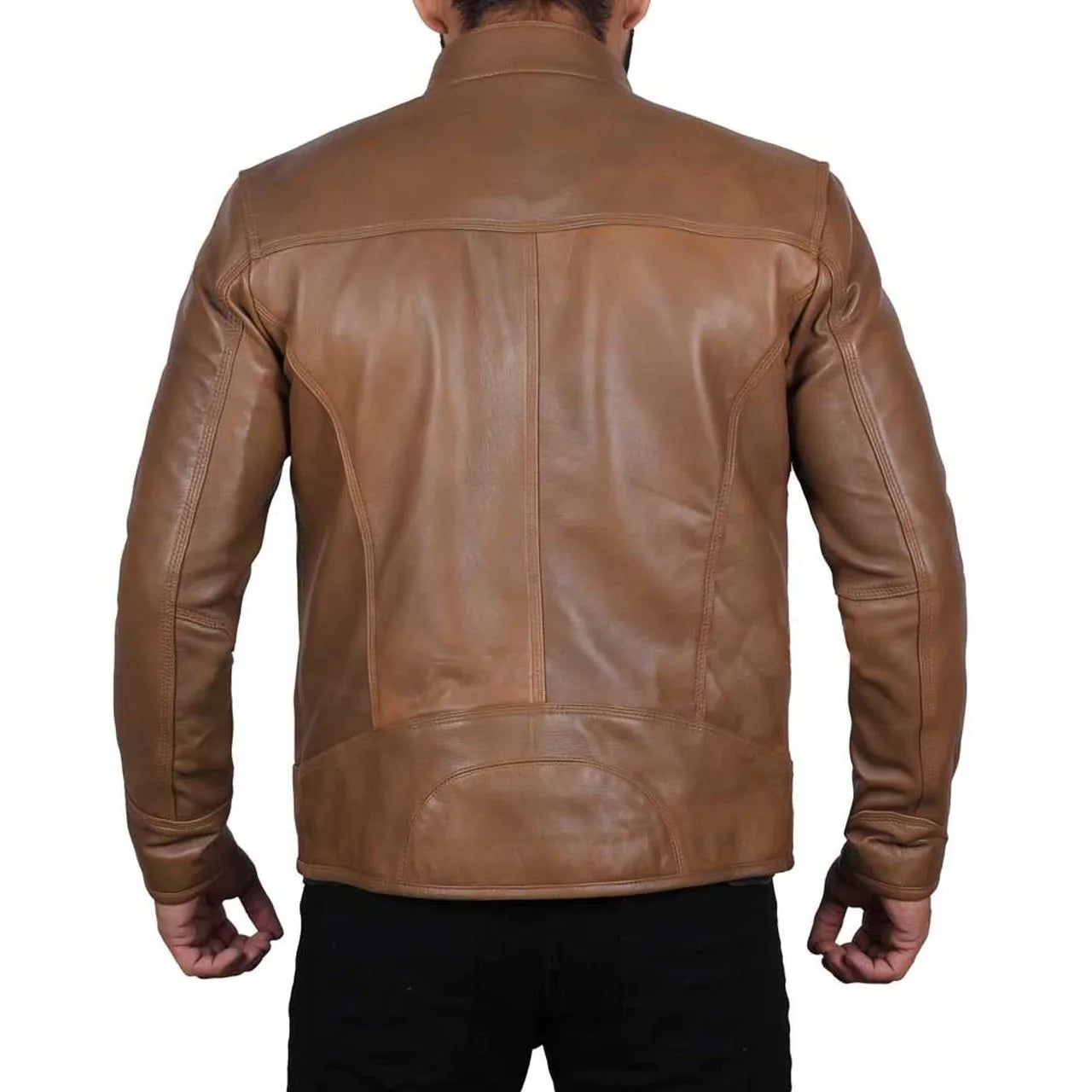 Men's Brown Genuine Leather jacket - Frozva