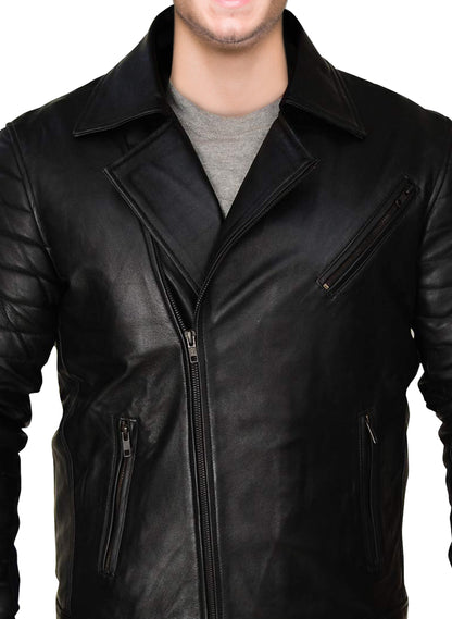 Men Bolar Black Genuine Leather Jacket