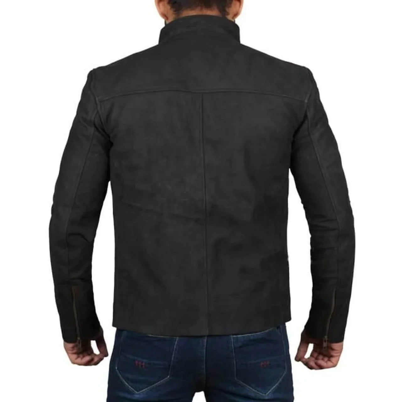 Men's Black Suede Leather Jacket