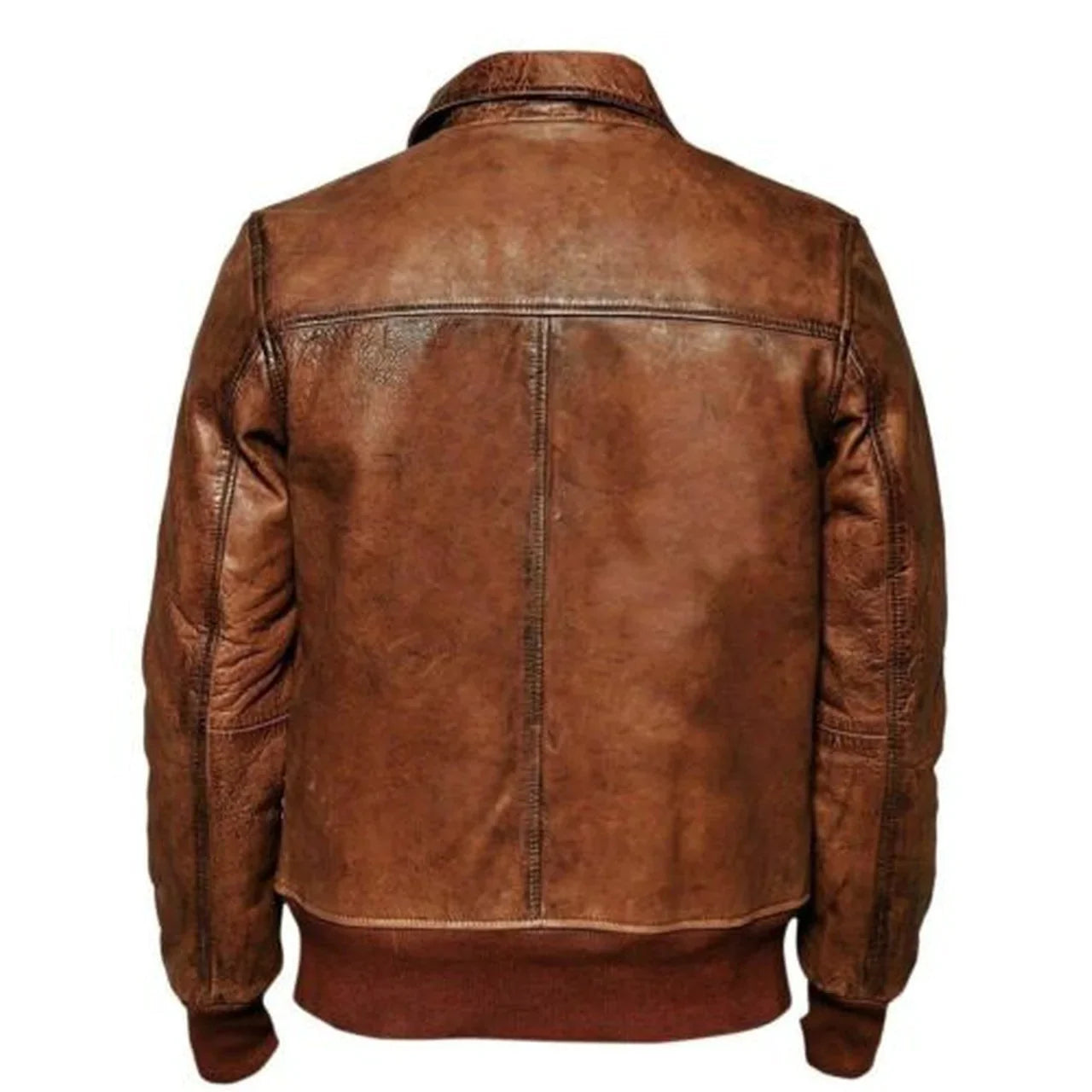 Distressed Brown Vintage Cafe Racer Leather Jacket