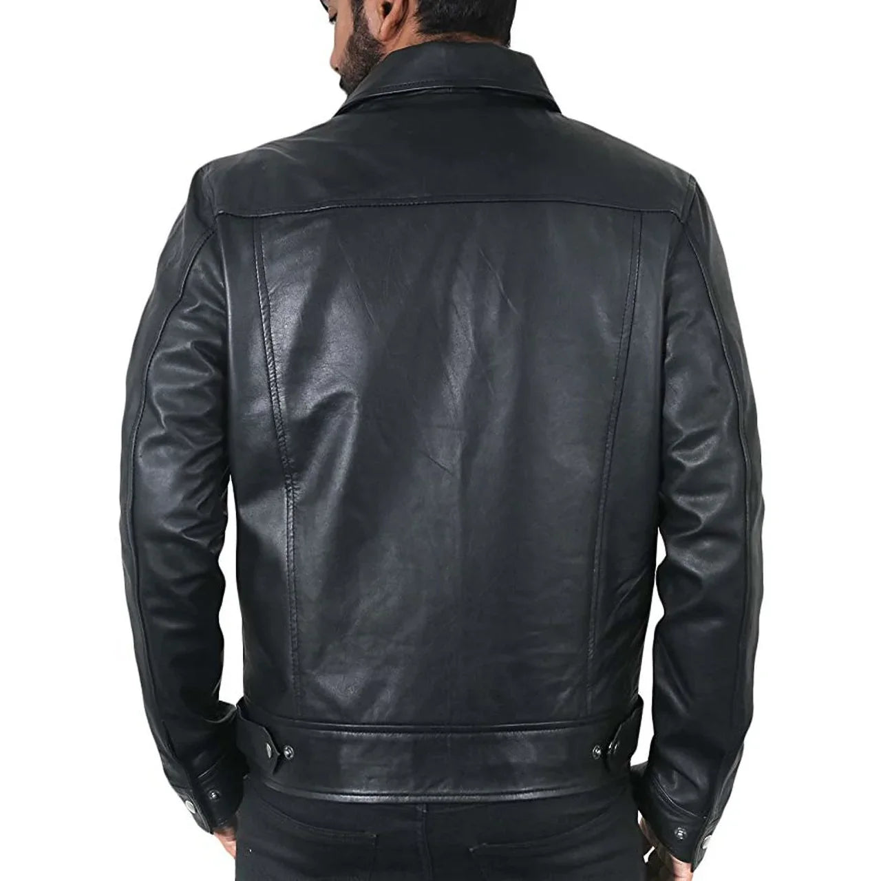 Men's Biker Style Casual Leather Jacket