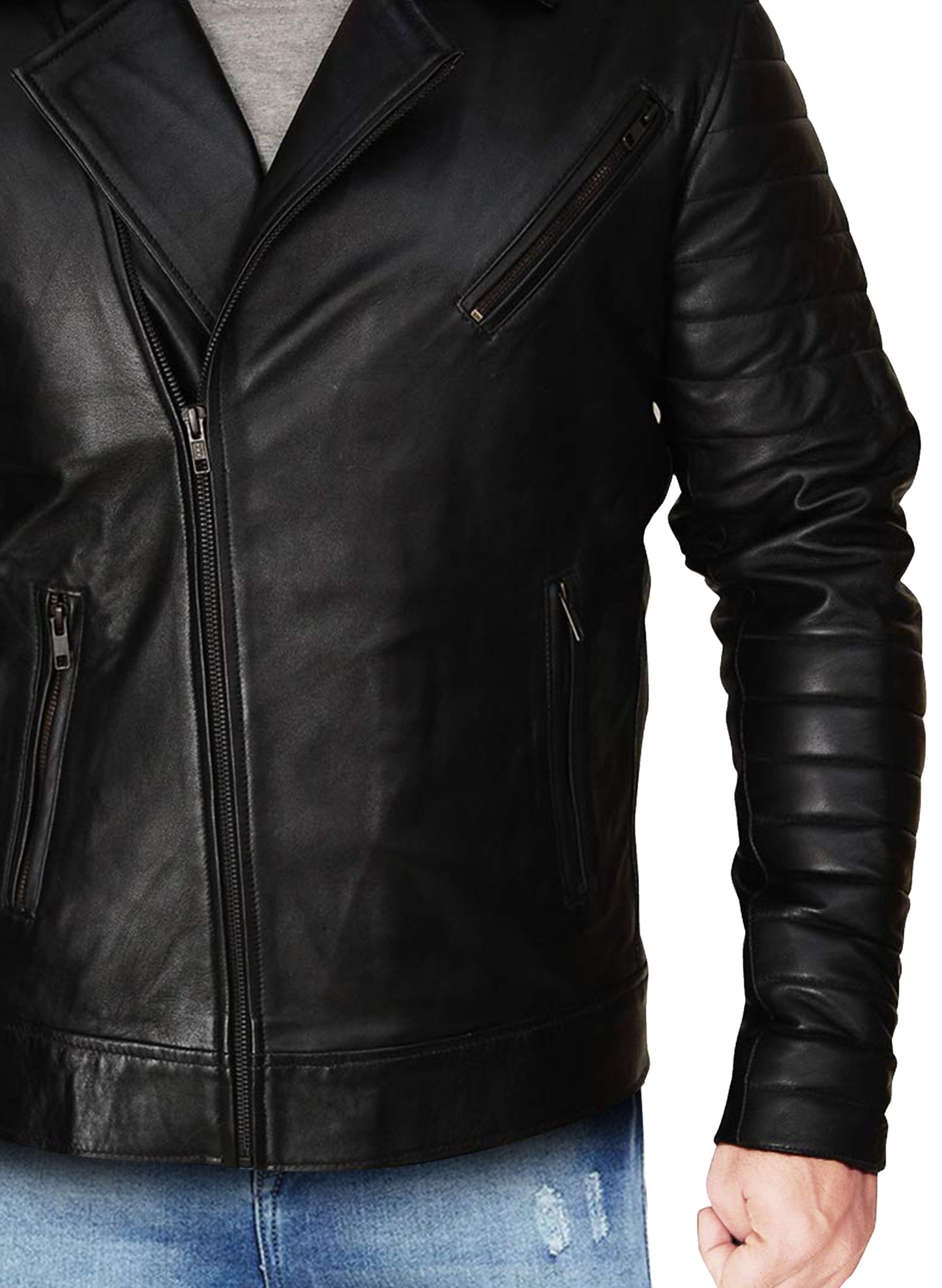 Men Bolar Black Genuine Leather Jacket