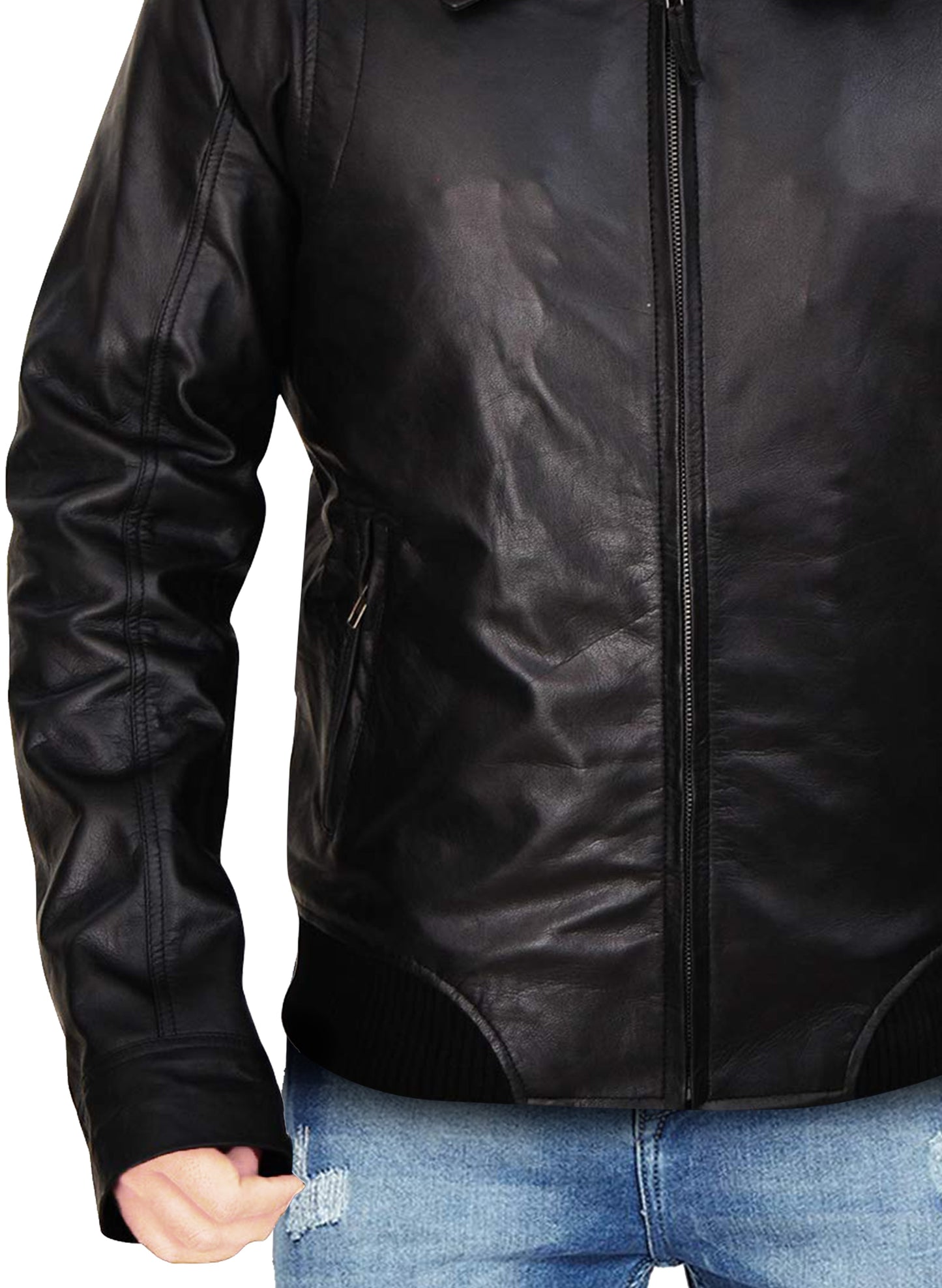 Trendhoop Designer Brand Black Bomber Jacket