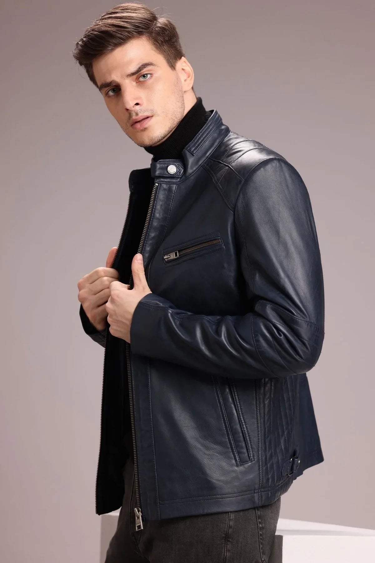 Men Classic Leather Jacket – Frozva