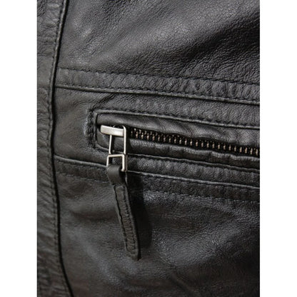 Men's Genuine Lambskin Black Leather Jacket