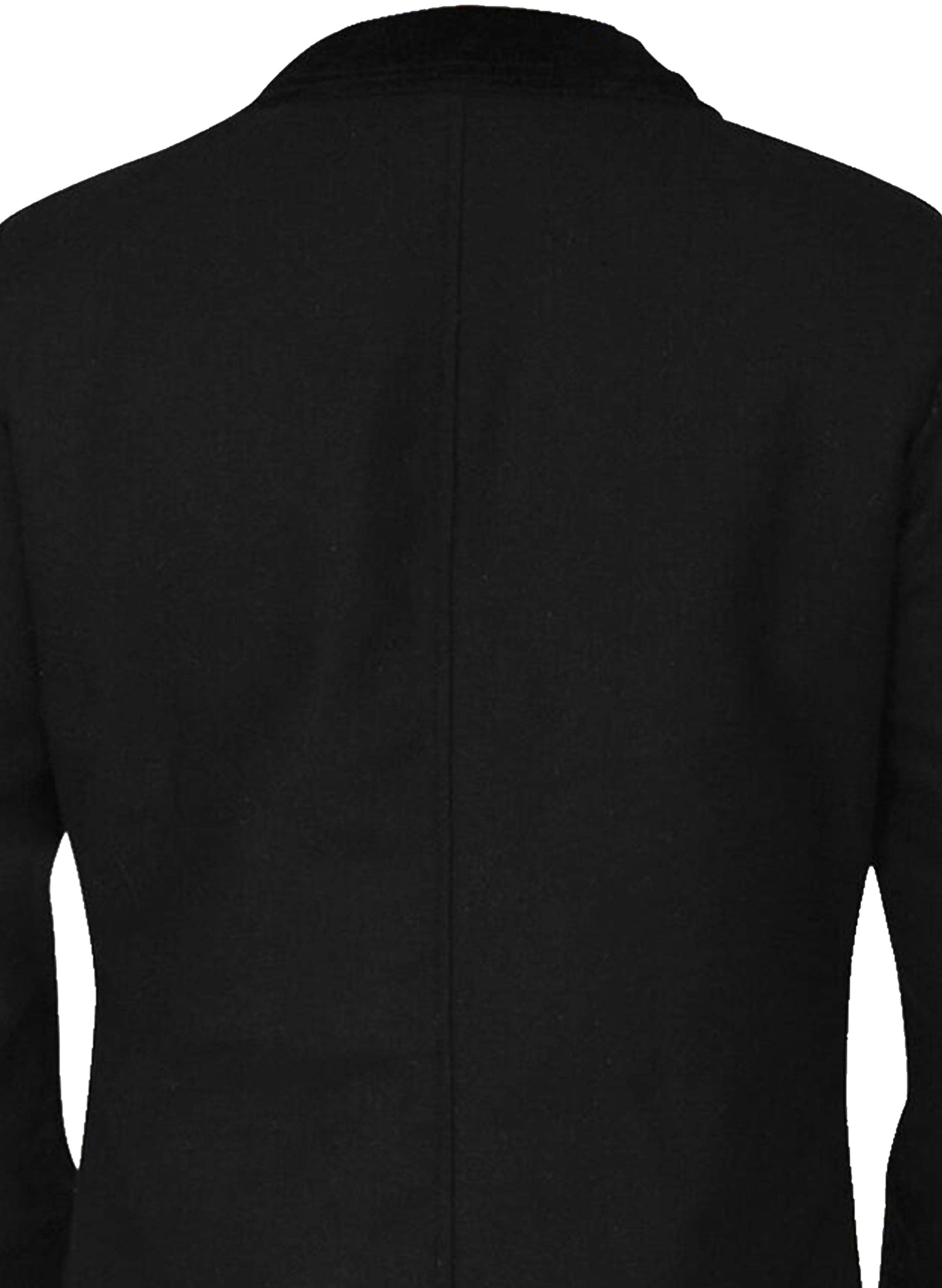 New Mens Black Wool & Cashmere Long Coat - Frozva