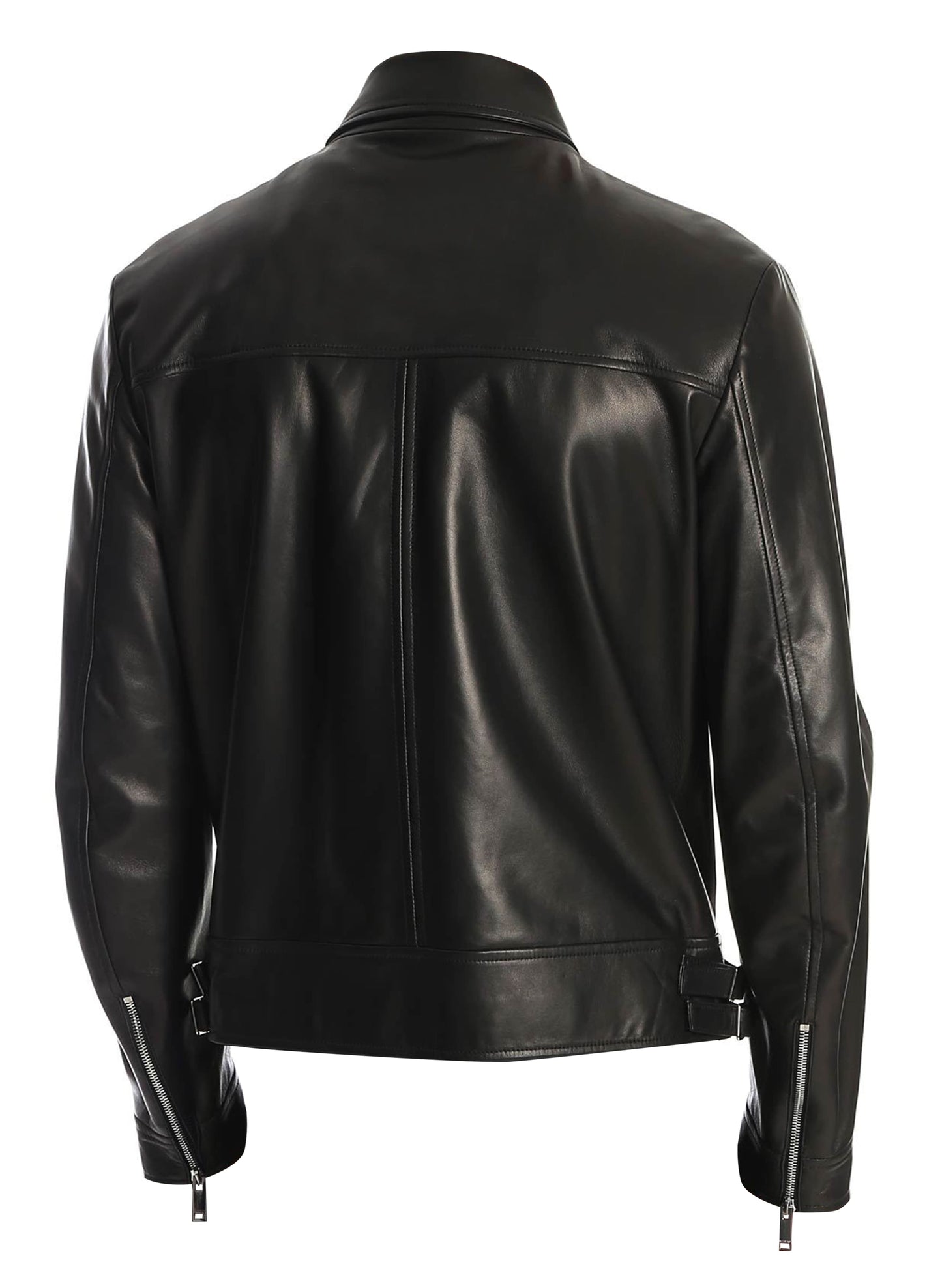 Black Stylish Lambskin Leather Jacket - Frozva