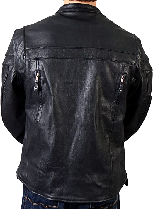 Men's Hot Black Leather Jacket