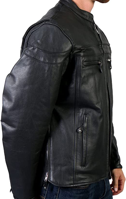 Men's Hot Black Leather Jacket