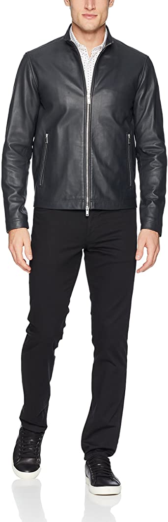 Mens Black Biker Leather Black Jacket– Frozva