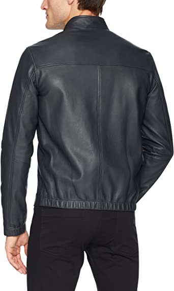 Mens Black Biker Leather Black Jacket– Frozva