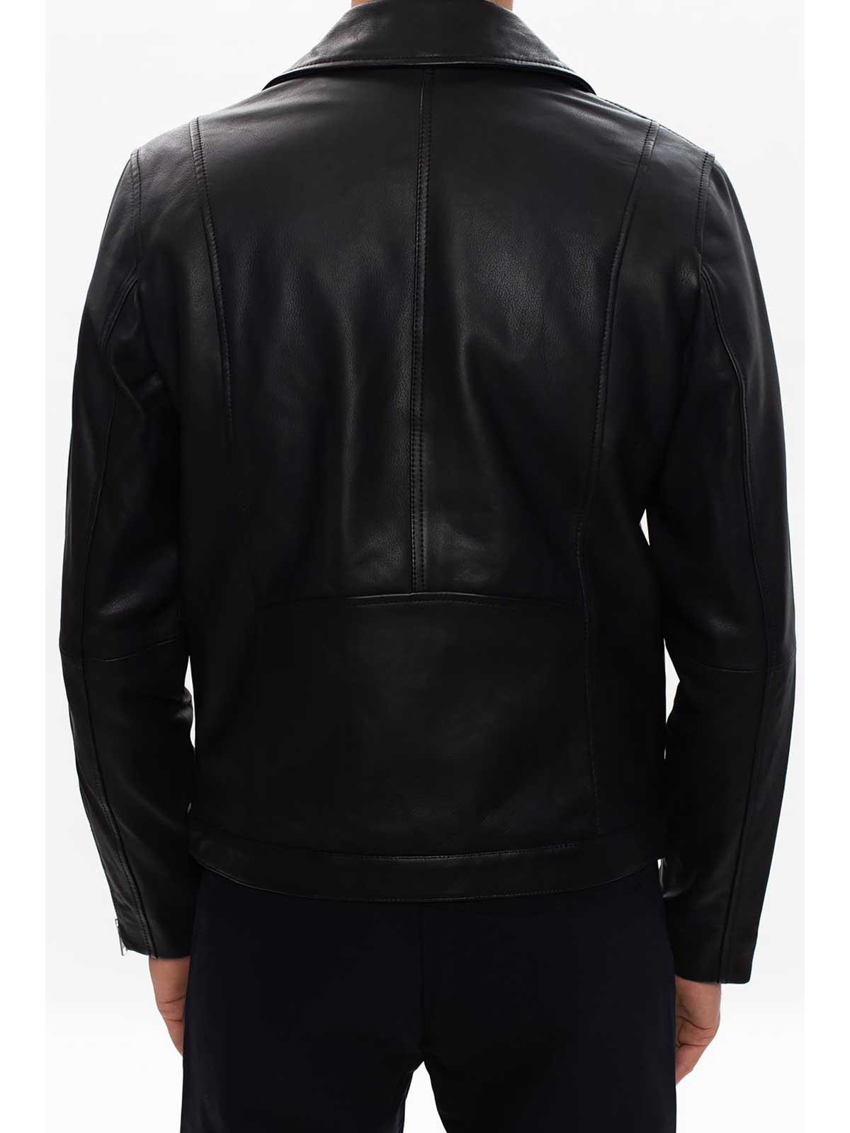 Black Asymmetrical Leather Jacket | Black Asymmetrical Moto Jacket