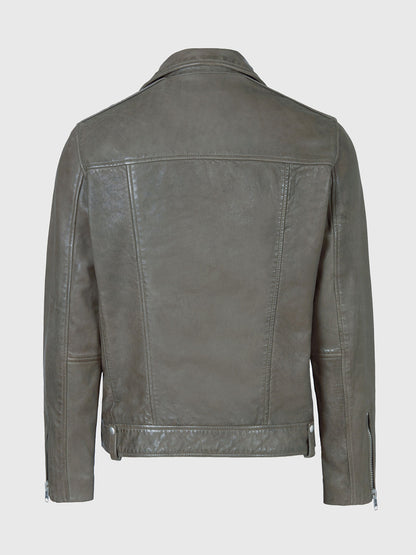 Asymmetrical Motorcycle Leather Jacket Women