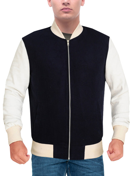 Men's Shway Blue White Varsity Jacket