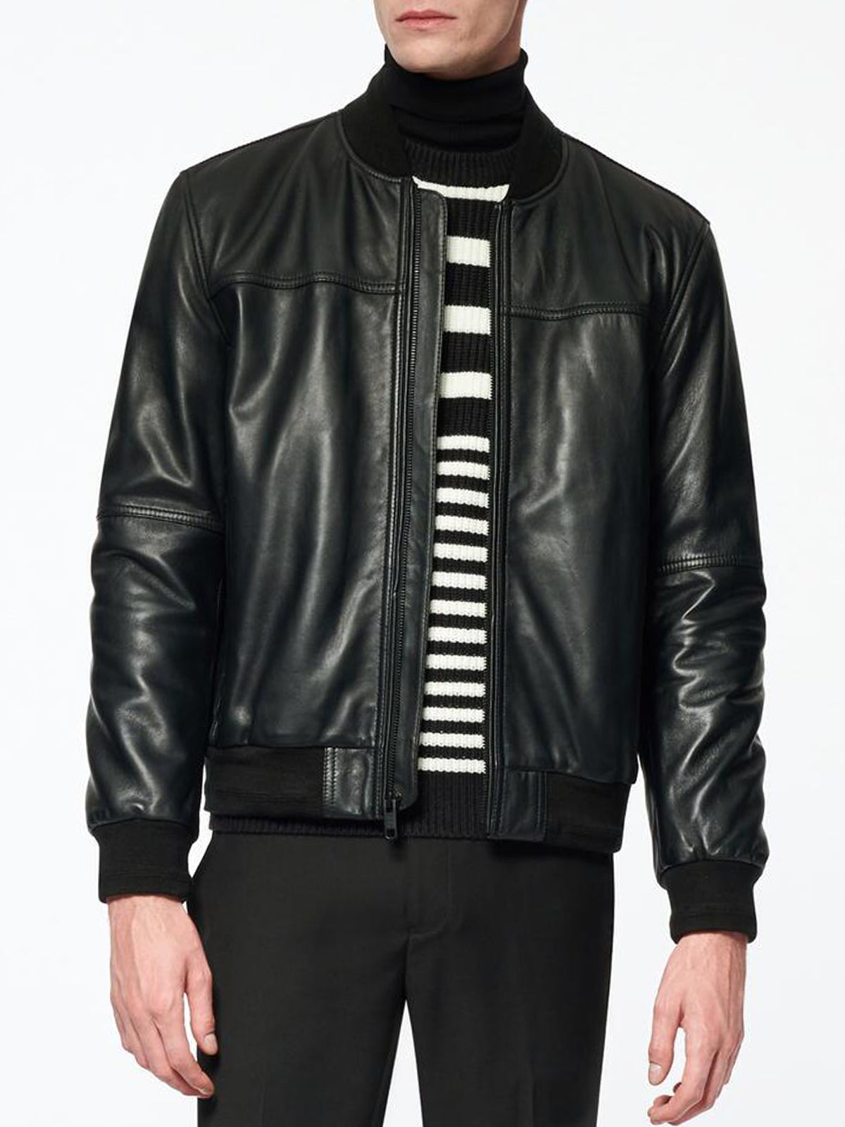 Baseball Bomber Leather Jacket