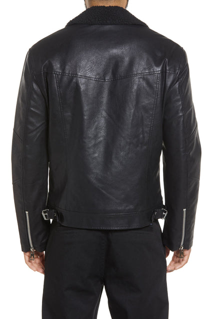 Icon Black Classic Biker Asymmetrical Jacket