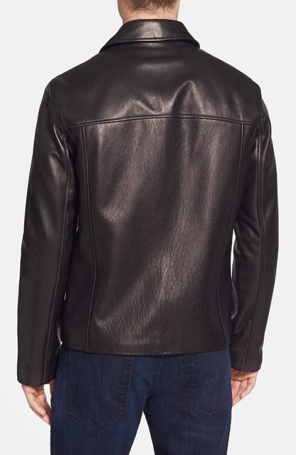 Mens Black Dashing Leather Biker Jacket