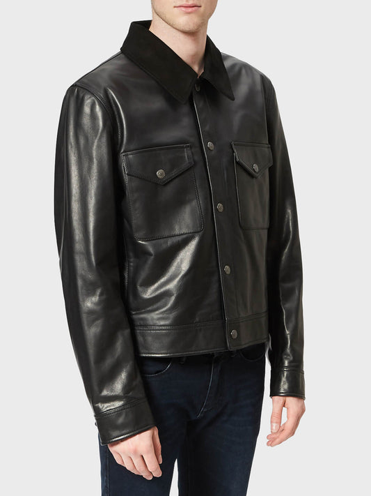 Biker Black Leather Real Leather Jacket