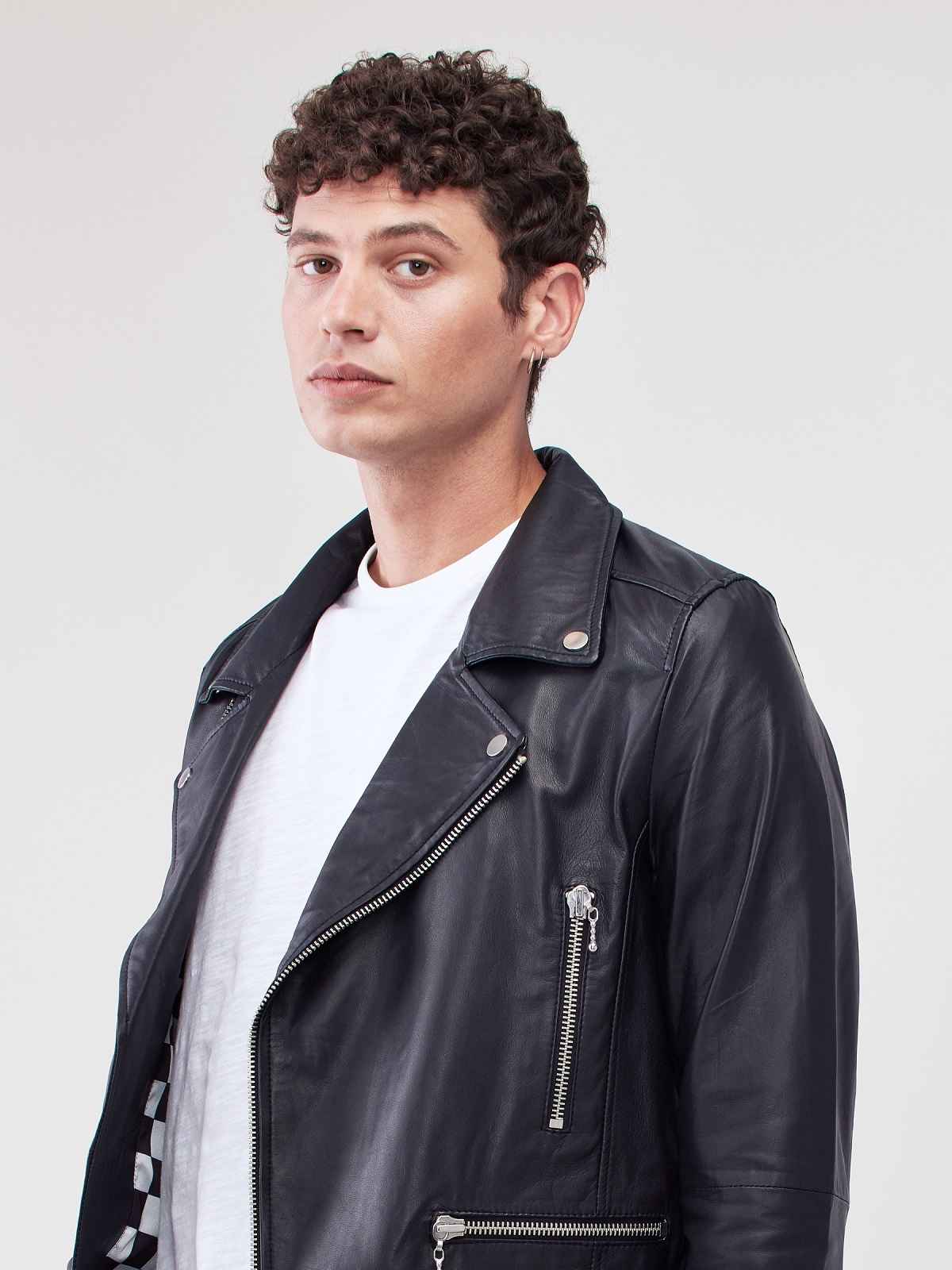 Men Black LeathBlack Leather Biker Jacket For Men - Frozva.com