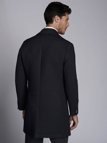 Black Formal Coat | Formal Black Wool long Coat