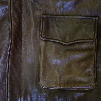 Men's Dark Brown Leather Blazer Coat