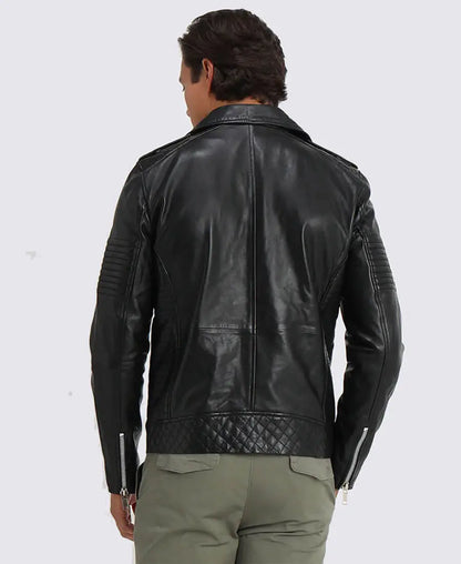 Men’s Black Biker Leather Jacket