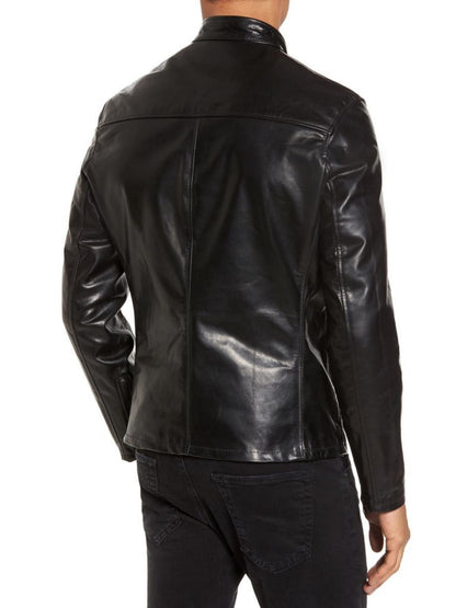 Café Racer Unlined Cowhide Leather Jacket