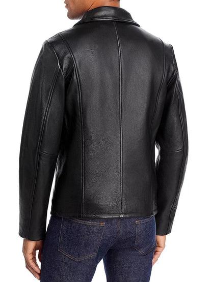 Mens California Black Stylish Biker Leather Jacket