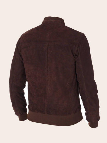 Mens Brown Cotton Jacket - Frozva