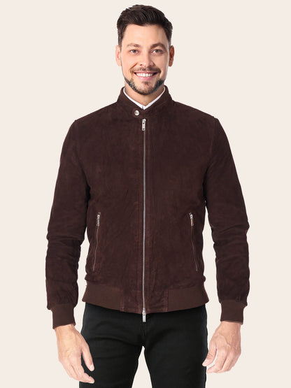 Mens Brown Cotton Jacket - Frozva