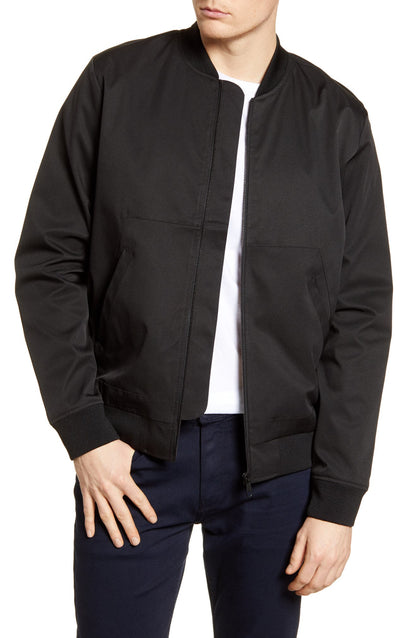 Icon Classic Black Biker Bomber Cotton Jacket