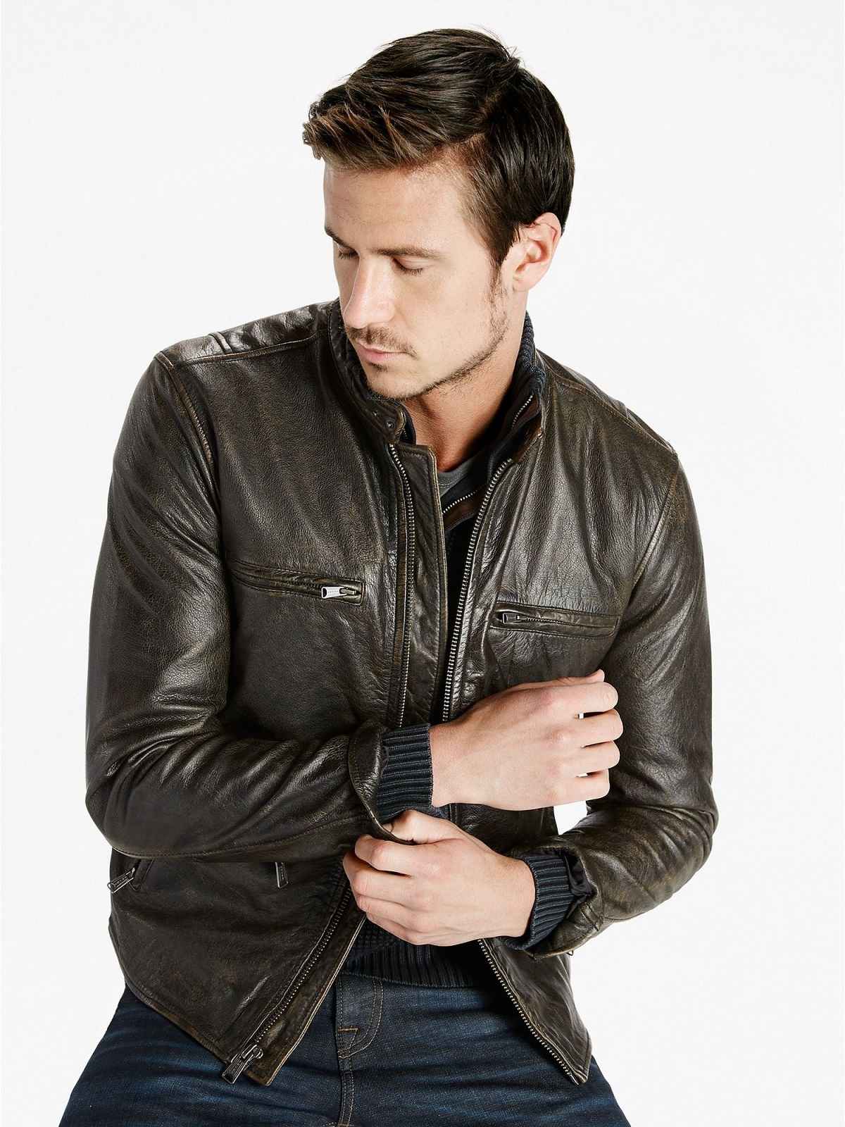 Classic Biker Leather Jacket For Men – Frozva