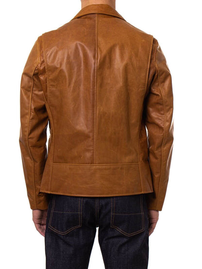 Dark Brown Mens Motercycle Leather Jacket