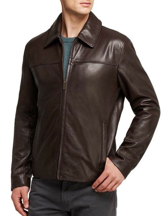 Mens Dark Brown Leather Jacket