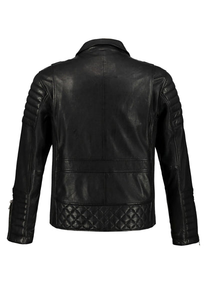 Mens Real Leather Biker Black Jacket – Frozva