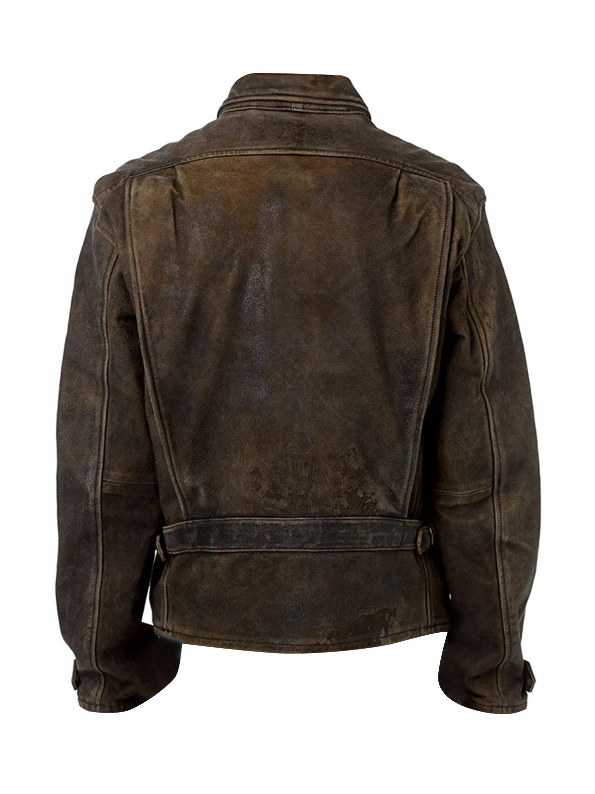 Men's Retro Genuine Brown Leather Jacket - Frozva.com