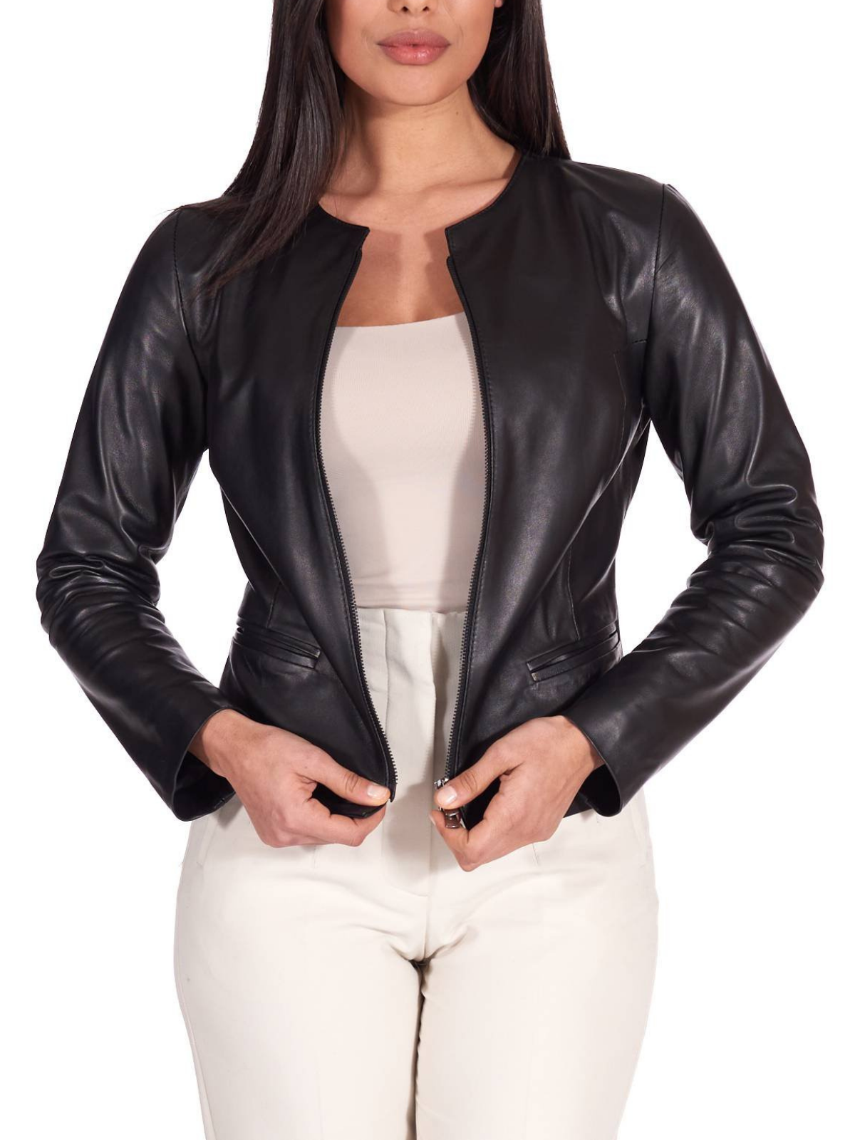 Unisex Classic Military Bomber Leather Jacket – Frozva