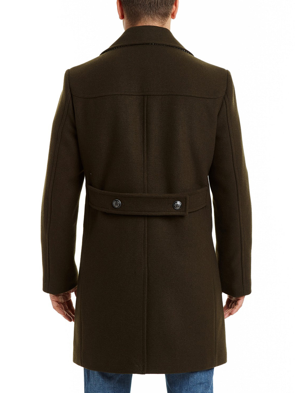 Stylish Mens Water Resistant Blend Wool Peacoat