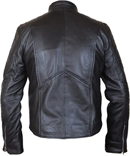 Punisher Skull Black Biker Leather Jacket