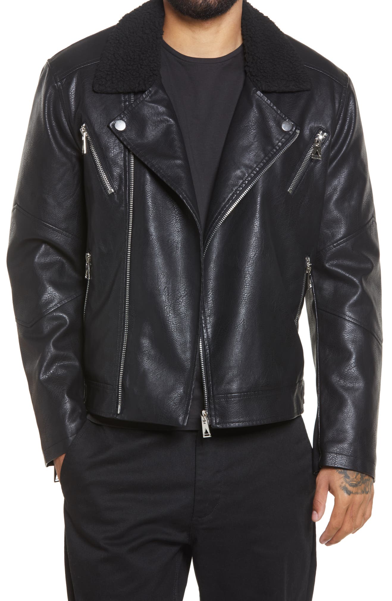 Icon Black Classic Biker Asymmetrical Jacket