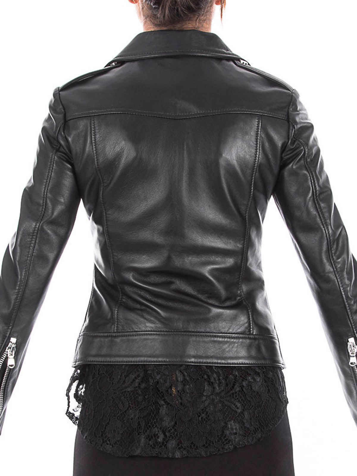 Women Dashing handmade genuine leather biker jacket