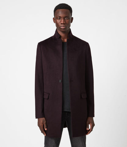 Wool Black Long Coat for Men