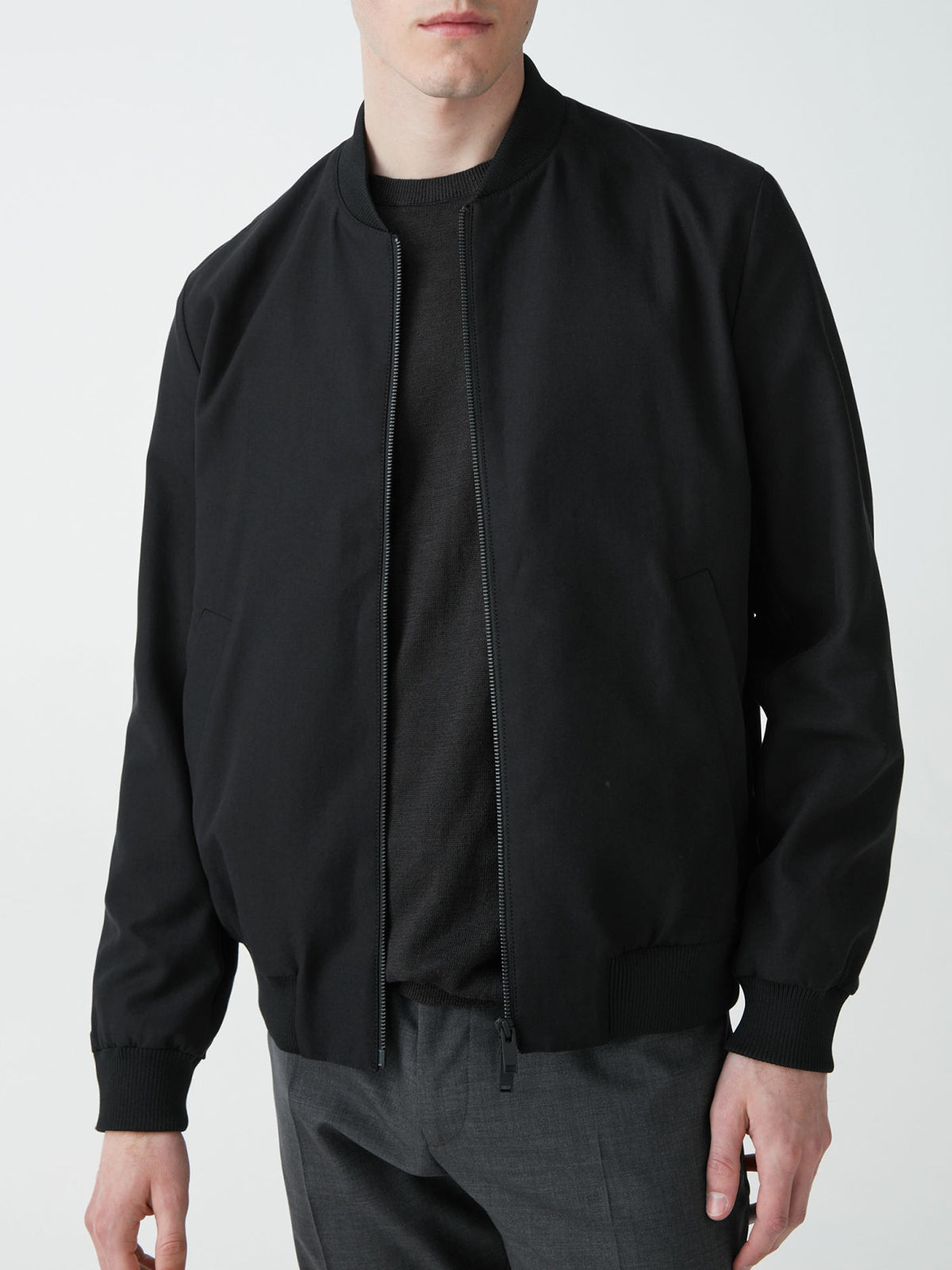 Mens Mninimal Bomber Cotton Jacket