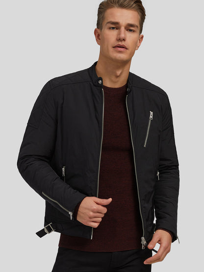 Mens Nylon Biker Cotton Jacket