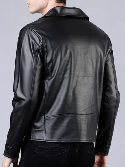 Men Black Stylish Leather Jacket