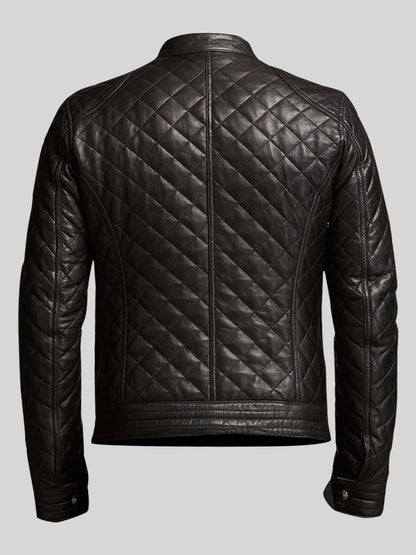 Black Men Sturrock Leather Jacket