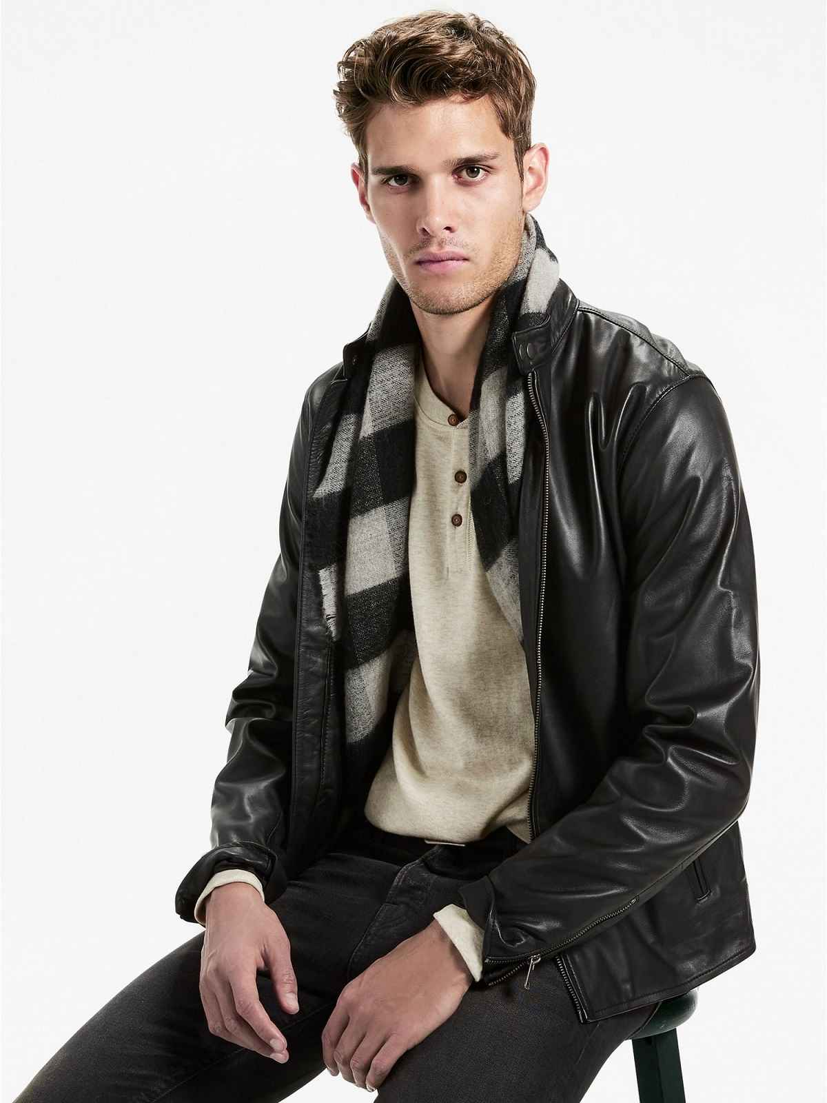 Men Black Vintage Biker Jacket – Frozva